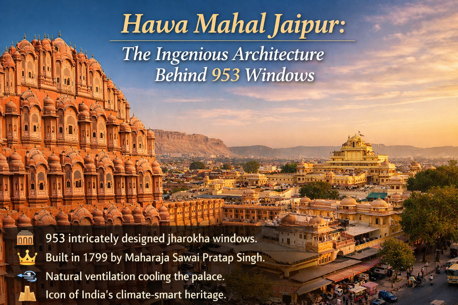 Hawa Mahal Jaipur: The Ingenious Architecture Behind 953 Windows