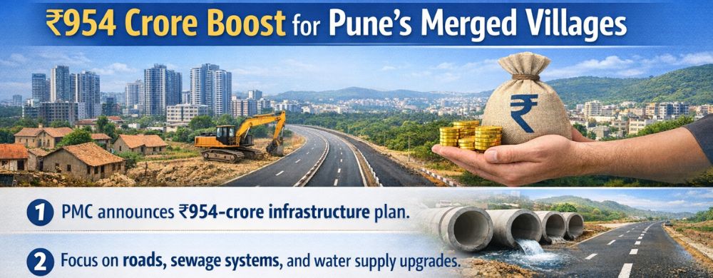 PMC Allocates ₹954 Crore for Infrastructure Development in Pune’s Merged Villages