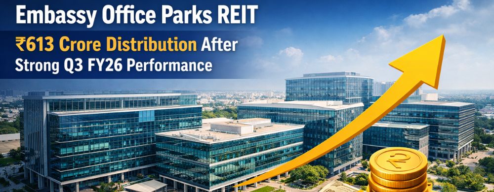 Embassy Office Parks REIT Posts Robust Q3, Distributes ₹613 Crore